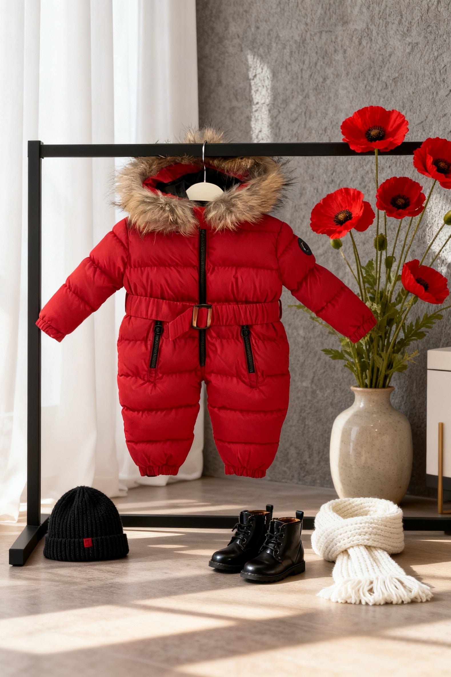 HC KİDS ASTRONOT BEBEK TULUM KIRMIZI