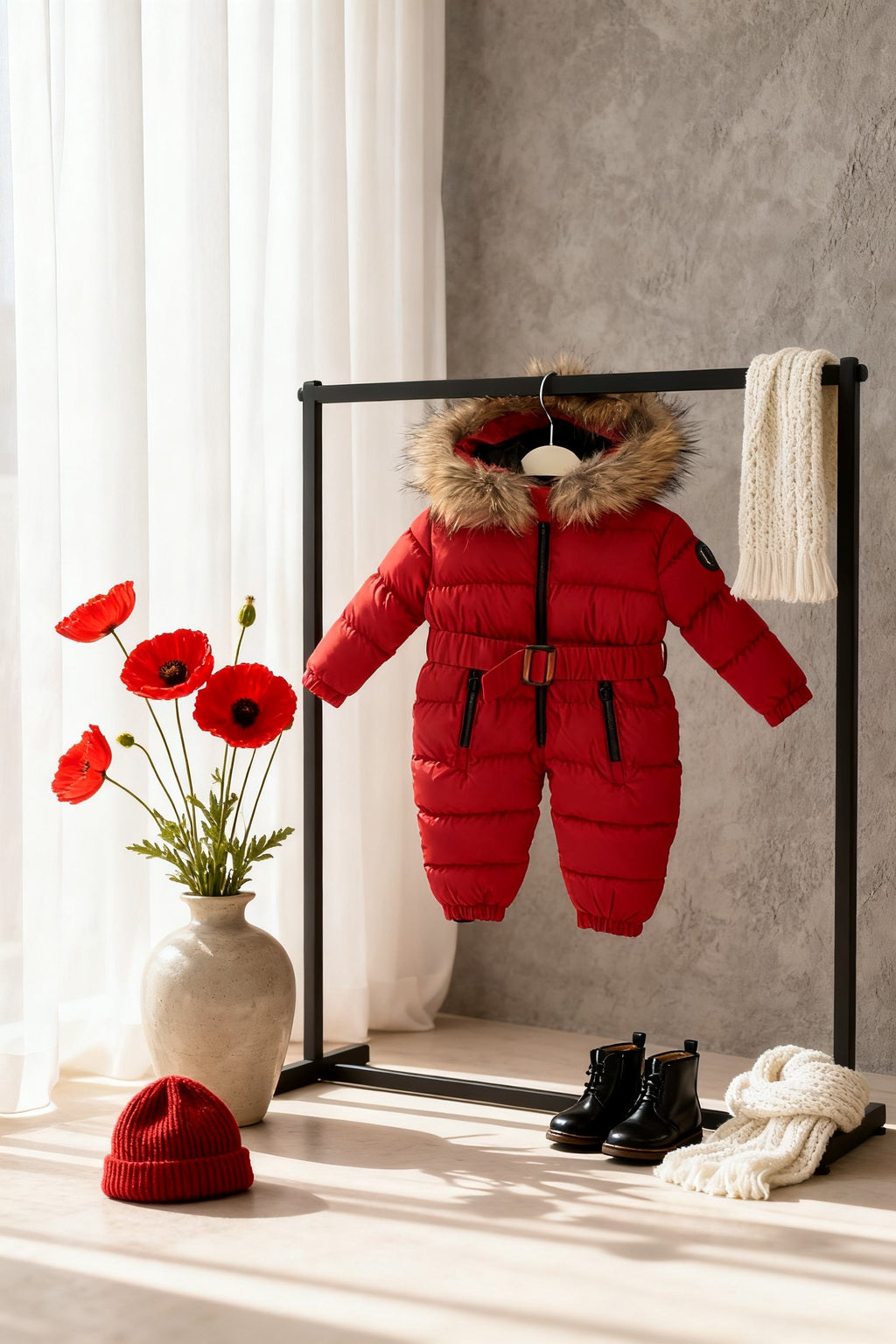 HC KİDS ASTRONOT BEBEK TULUM KIRMIZI