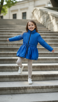 Mavi Su Geçirmez Kapitöne Kız Çocuk Mont | HC Kids
