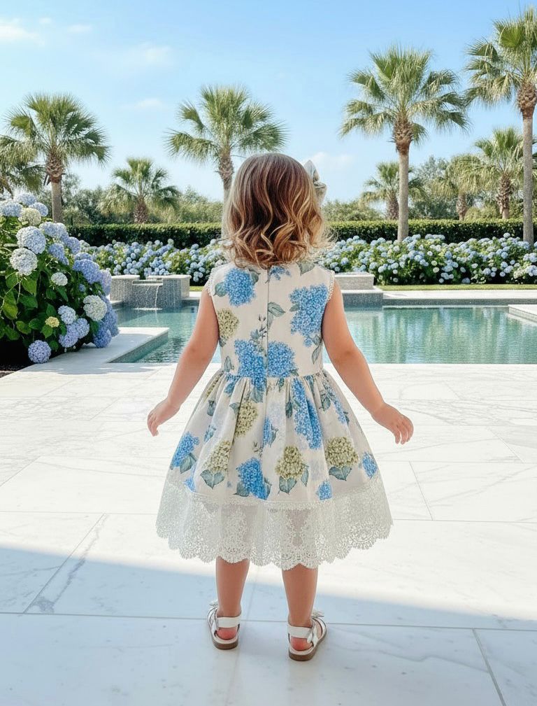 HC KİDS ETEĞİ GÜPÜRLÜ KIZ ÇOCUK ELBİSE YEŞİL