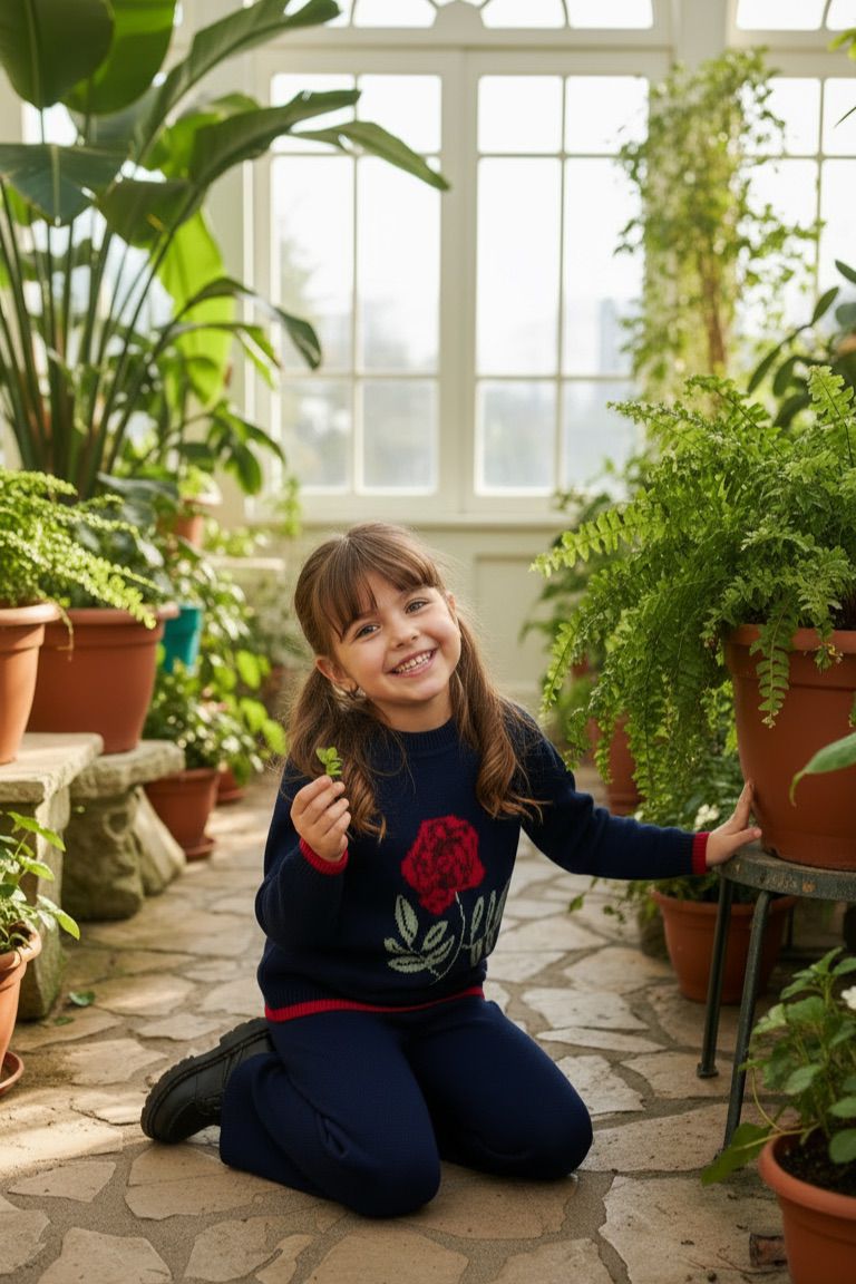 Lacivert Garson Boy Kız Çocuk Triko Takım | HC Kids