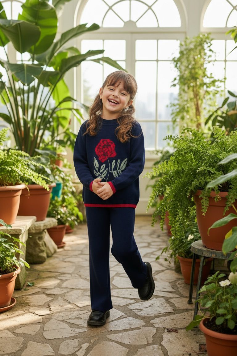 Lacivert Garson Boy Kız Çocuk Triko Takım | HC Kids